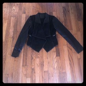 Blank NYC Faux Leather and Wool Jacket